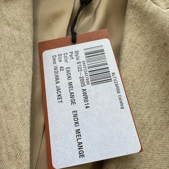 ALTUZARRA ✨STUNNING ✨ NEW ✨Indiana Tan Blazer Wool Sz 42 madeItaly pricefirm!